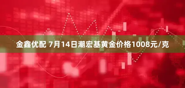 金鑫优配 7月14日潮宏基黄金价格1008元/克
